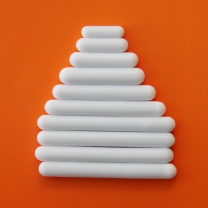 Lab valkoinen PTFE-teflonpäällysteinen magneettisekoitinpalkki sekoitusmagneetteja