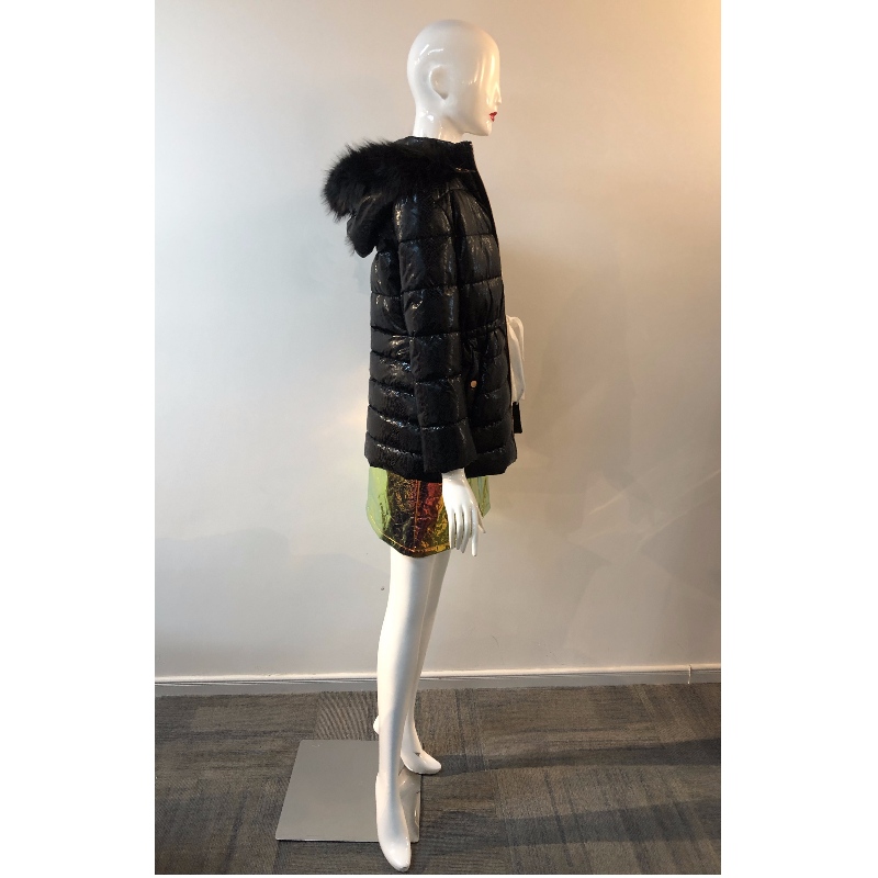 NAISTEN SHINY PUFFER -TAKKI MUSTAA RLWPC0082