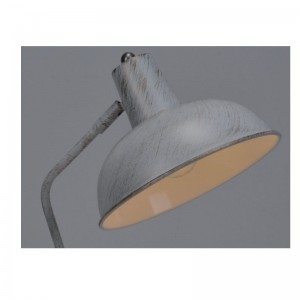 Pöytävalaisin, jossa metallisen sävyn säätötoiminto ja valkoinen harjattu kulta