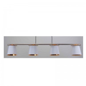 riipusvalaisin kangasvarjolla, valkoinen sävy kullan sisällä