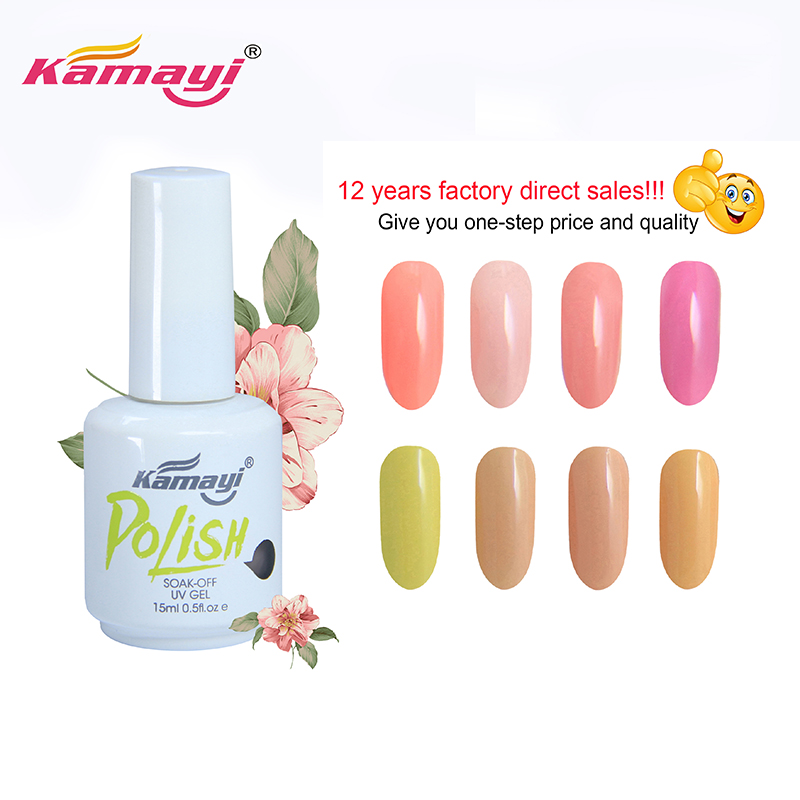 kamayi New Almond Blossom Colour Gel Nails Polish 3-vaiheinen Uv Gel Polish