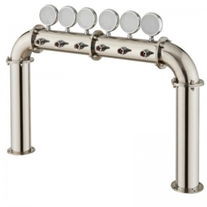 Olutjakeluvälineet Baariravintola Korkealaatuinen viinisarake 6-reikäinen ovityyppinen viinitorni lampulla PVD