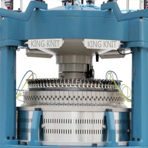 Kaksinkertainen syöttöliitäntä, tietokoneistettu jacquard, pyöreä neulomakone