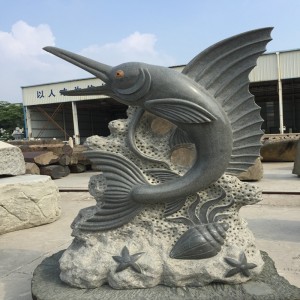 Laajamittainen dinosaurus-delfiinihain kivikaiverrukset ja veistokset Luonnonpuhdas käsityö Taideteos