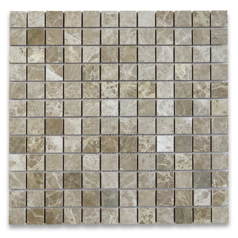 Emperador Light 1x1 neliömäinen mosaiikkilaatta kiillotettu
