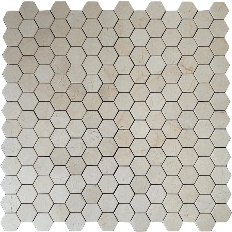 Emperador Light 1x1 neliömäinen mosaiikkilaatta kiillotettu