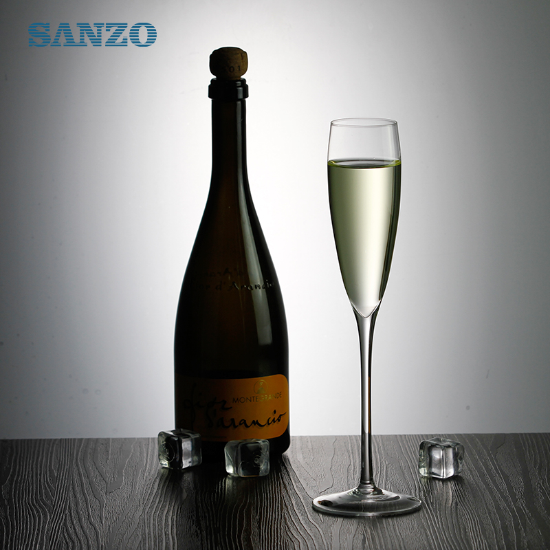 SANZO puhallettu lasi samppanjahuilu räätälöityjä käsintehtyjä samppanjalasia muovisia samppanjalaseja