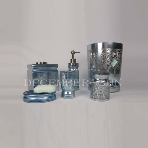 Pyöreä laserleikkauskuvioinen lasi-kylpyhuone tarvikkeet