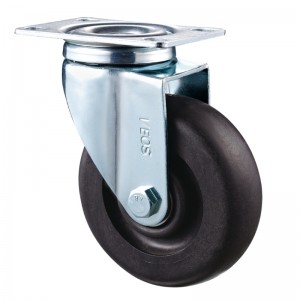 Medium Duty - kromattu kotelo mustalla TPE-pyörällä