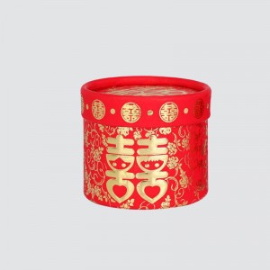 Mukautettu häät onnellinen tapahtuma sylinteri laatikko karkkia ruokaa lahjapakkaus