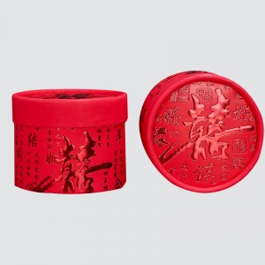 Mukautettu häät onnellinen tapahtuma sylinteri laatikko karkkia ruokaa lahjapakkaus