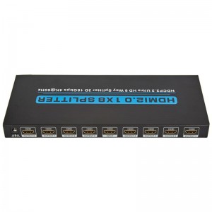 V2.0 HDMI 1x8 Splitter -tuki 3D Ultra HD 4Kx2K @ 60Hz HDCP2.2