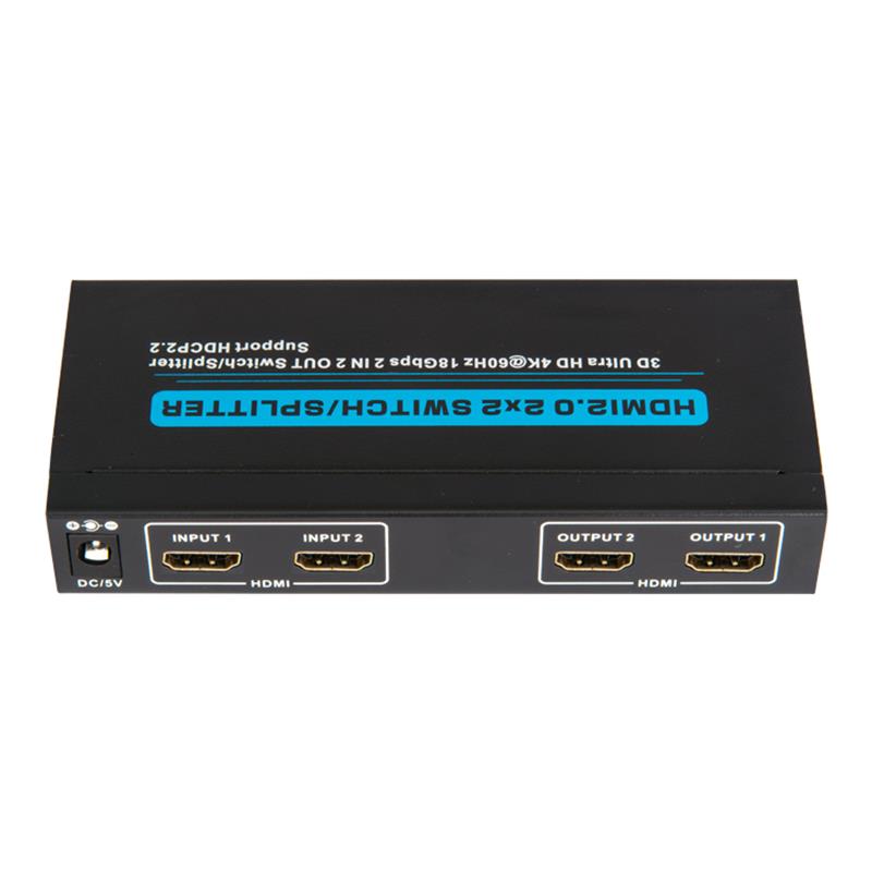 V2.0 HDMI 2x2 -kytkimen / jakajan tuki 3D Ultra HD 4Kx2K @ 60Hz HDCP2.2