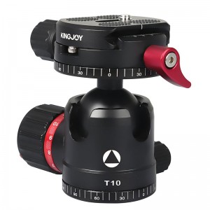 Kingjoy T10 matalaprofiilinen pallopää panoraamisella pikakiinnityslevyllä