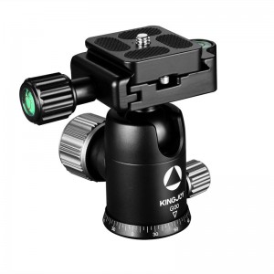 KINGJOY G00 uusi muotoilu, 360 asteen kiertopallopää, arca-sveitsin pikakiinnityslevy