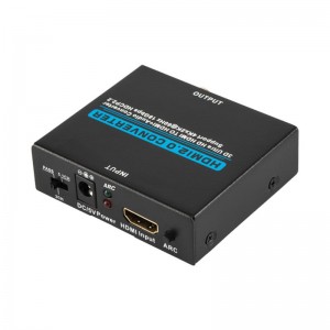 V2.0 HDMI-äänen poistolaite HDMI-HDMI + -äänimuuntajaan Tukee 3D Ultra HD 4Kx2K @ 60Hz HDCP 2.2 18Gbps
