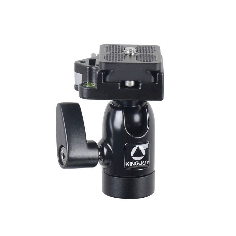 Kingjoy SF046 4-osainen taitettava flip lock -kamerakuva Tripod Kit -sarjat, joissa on alhainen kulmakuvaus ja keskipylväs, voidaan käyttää yksipuolisena