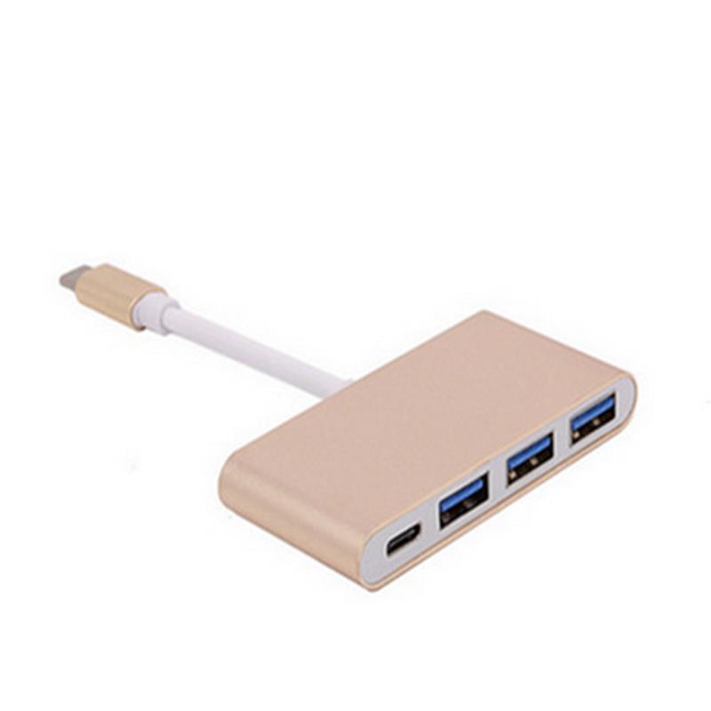 4-in-1 USB Type C - USB 3.0x3 + Type C Hub -sovitin