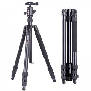 KINGJOY korkealaatuinen kannettava kevyt alumiinikamerajalusta K1008 + Q10