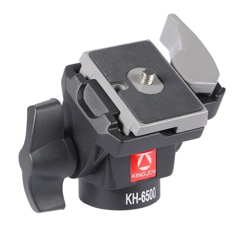 Kingjoy Professional -puhelimessa käytettävä kaksisuuntainen pan-kallistusalumiini-kääntökameran valokuvapää KH-6500