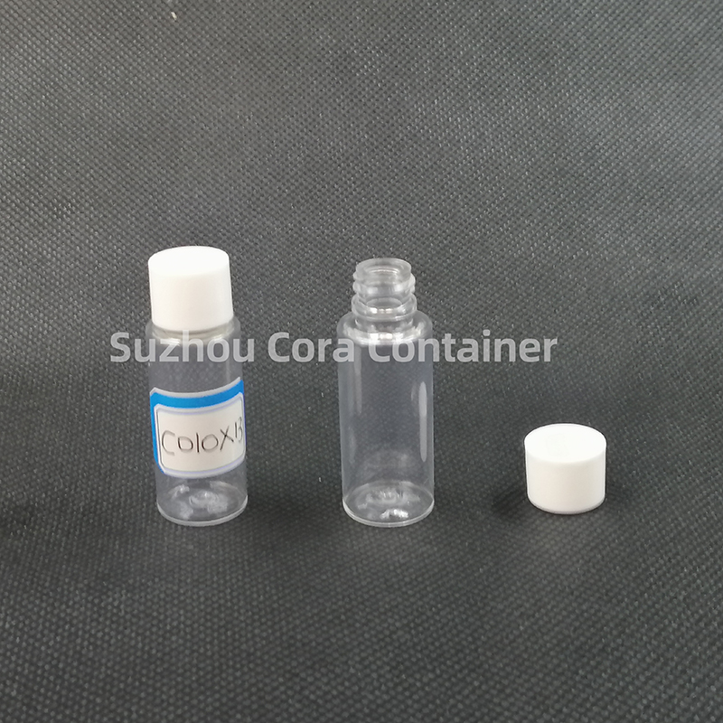 10ml kaulan koko 13mm Lemmikkieläinten kosmeettinen muovipullo ruuvimeissukan kanssa