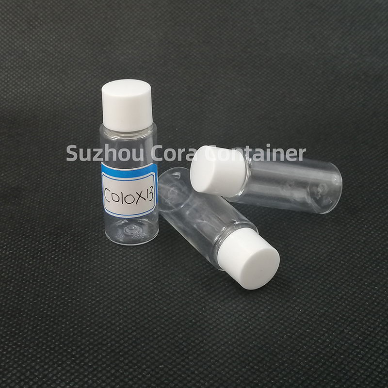 10ml kaulan koko 13mm Lemmikkieläinten kosmeettinen muovipullo ruuvimeissukan kanssa