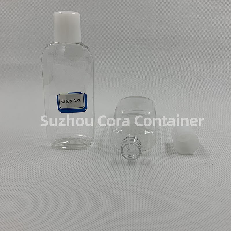 110ml kaulan koko 20mm Lemmikkieläinten kosmeettinen muovipullo ruuvimeissukan kanssa