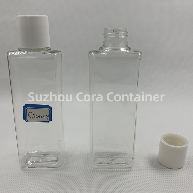 200ml kaulan koko 24mm Lemmikkieläinten kosmeettinen pullo ruuvimeissukan kanssa