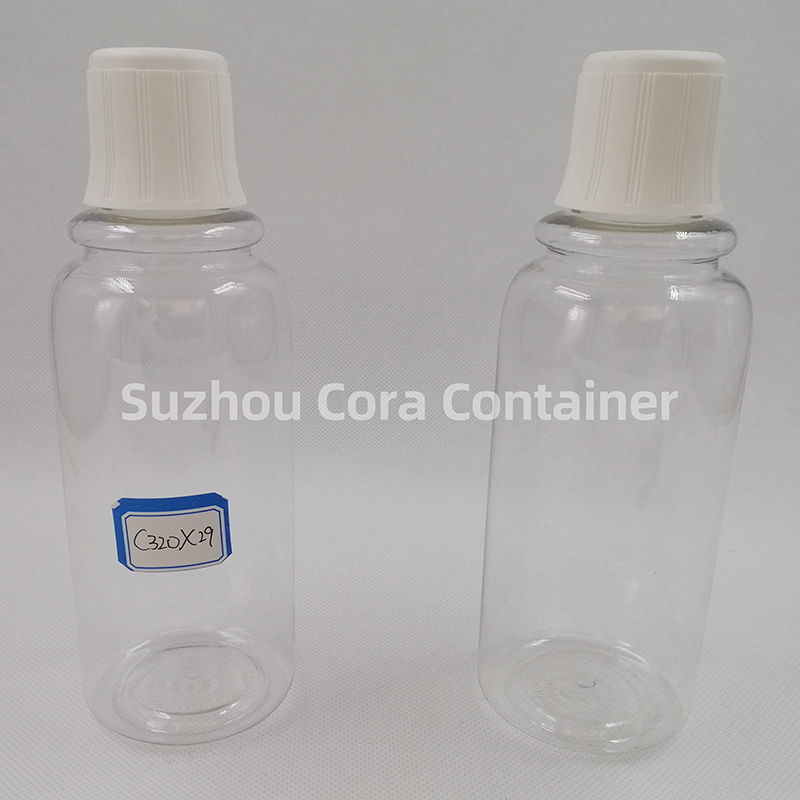 320ml Niskan koko 29mm Lemmikkieläinten kosmeettinen pullo ruuvimeissukan kanssa