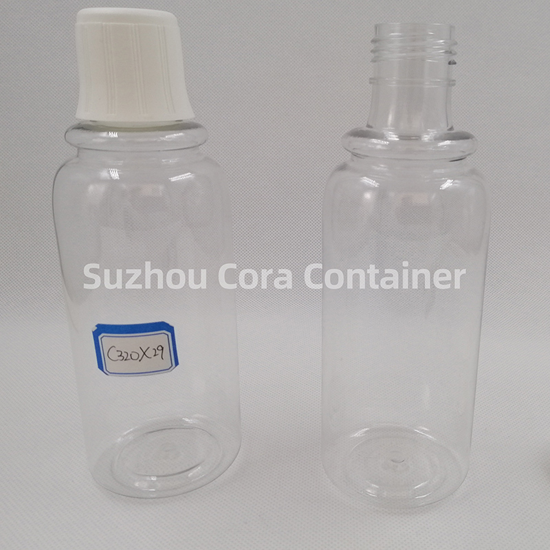 320ml Niskan koko 29mm Lemmikkieläinten kosmeettinen pullo ruuvimeissukan kanssa