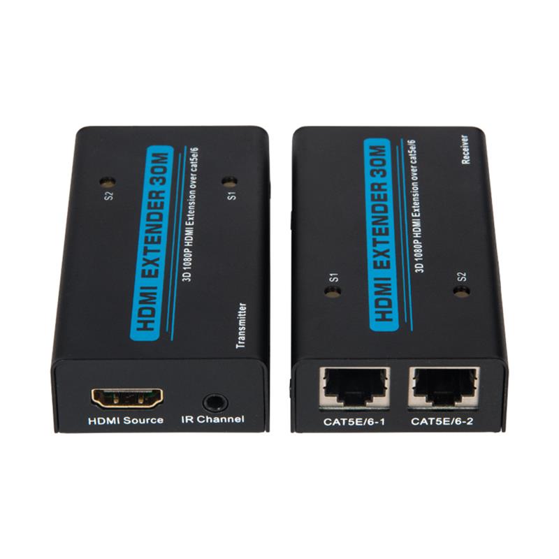 V1.3 HDMI Extender 30m yli kaksois Cat5e / 6-kaapeli Tukee Full HD 1080P