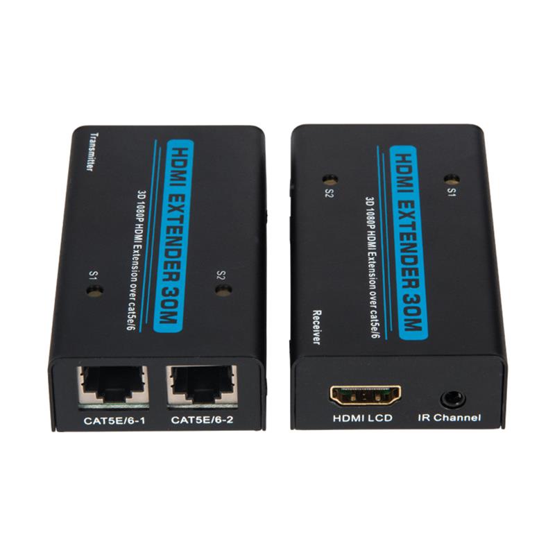 V1.3 HDMI Extender 30m yli kaksois Cat5e / 6-kaapeli Tukee Full HD 1080P