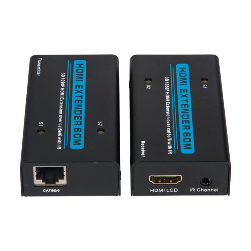 V1.3 HDMI Extender 60m yli yksi cat5e/6 kaapeli IR Support Full HD 1080P