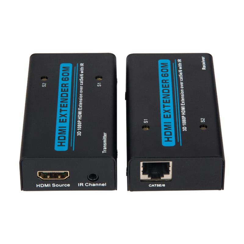 V1.3 HDMI Extender 60m yli yksi cat5e/6 kaapeli IR Support Full HD 1080P