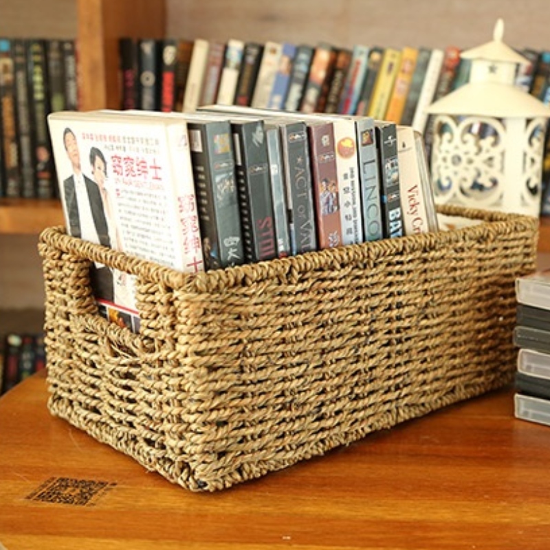 Meriheinän makuuhuoneen säilytyskori vuoratulla