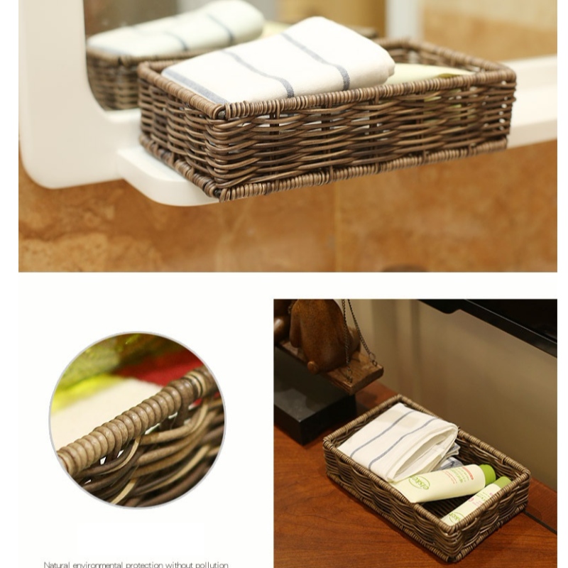 Vedenpitävä Rattan-kylpyhuoneen säilytyskori