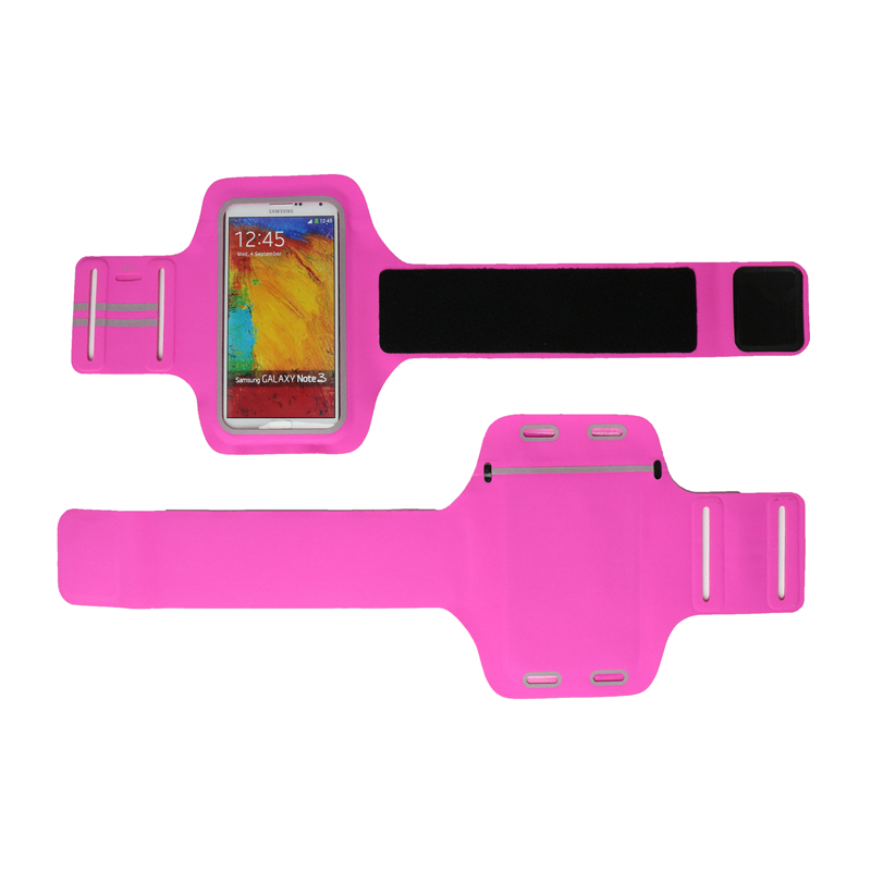 Rose Pink Unisex Sport Running Arm Bag Lycra kännykkä Armband