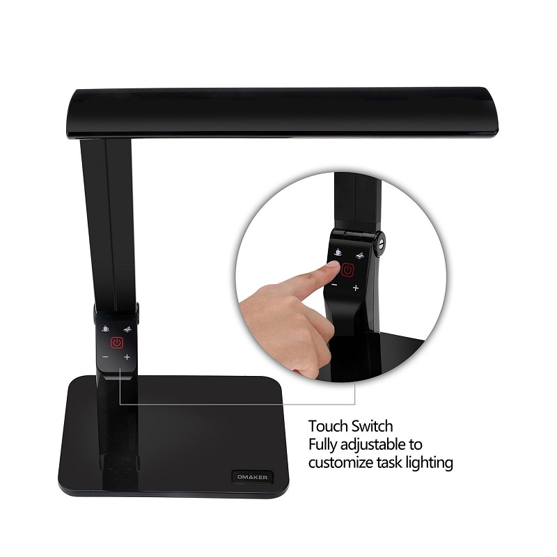 1689 USB Dimmable Modern Black Folding Coffee Ravintola Foldable Led Desk Light CC Table Lamp