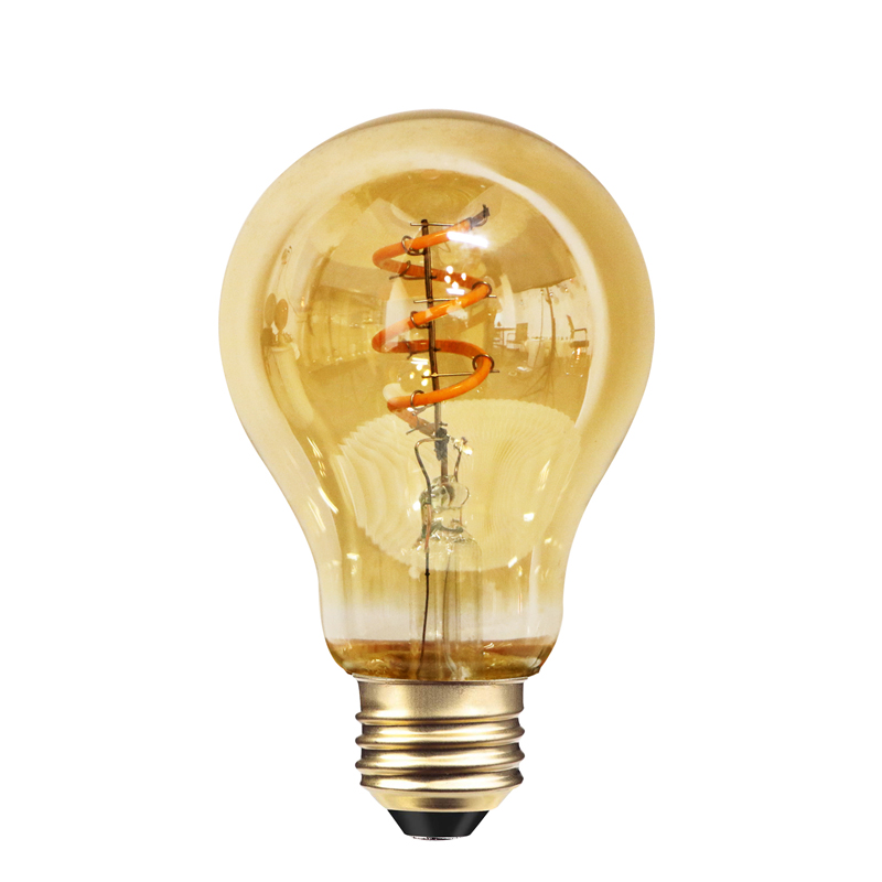 BT90 Amber väripinnoite 200lumen 2200k lämmin valkoinen spiraalihehkulamppu
