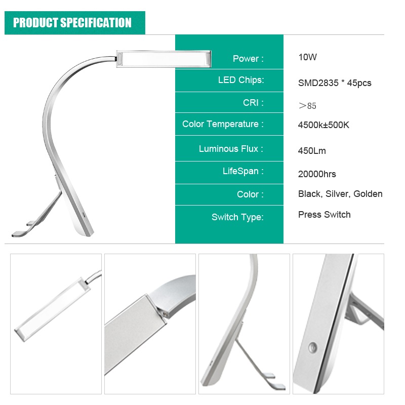 525 Flexble LED Desk Reading Light Touch Lampp for Computer Lap top Beddide SMD2835 LED Eye Daylight Light Light Touch