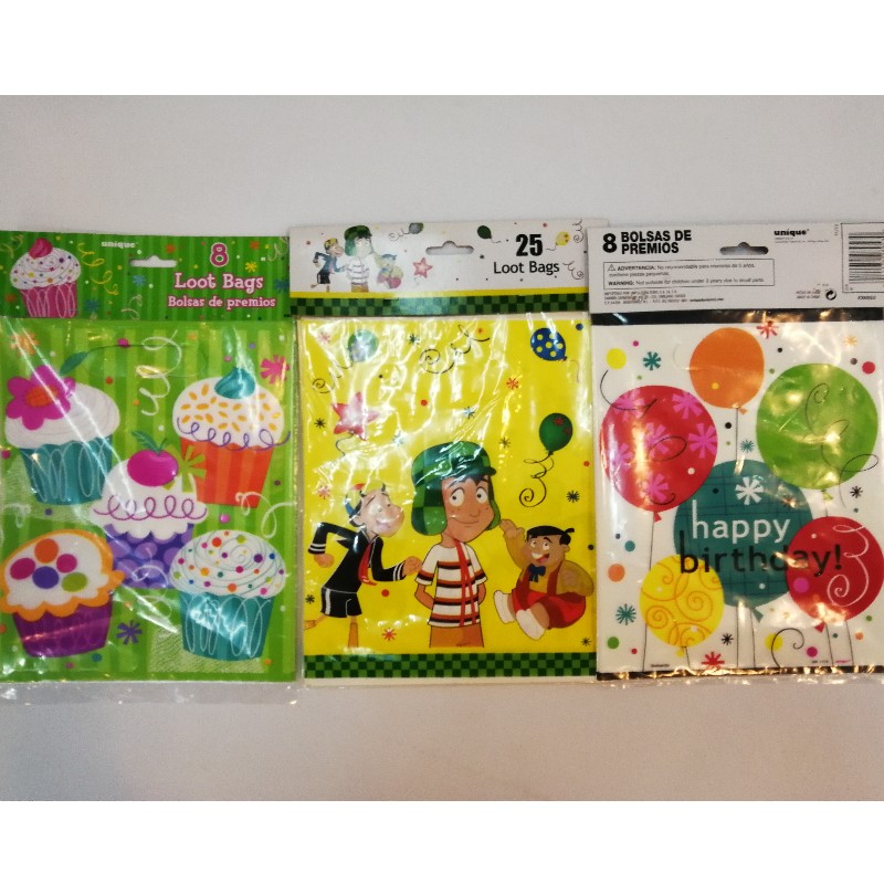 Lahjakassit lasten syntymäpäiväjuhlat Decoration Kids Plastic Candy Dessert Loot Bag