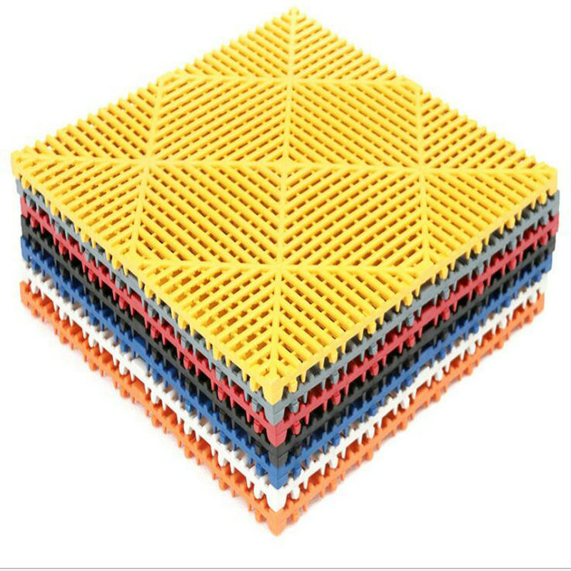 Sisälukitus lattianpäällysteissä olevien laattojen tyhjennyslangan lattianpäällyste Plastic Vinyl Garage Floor Mat