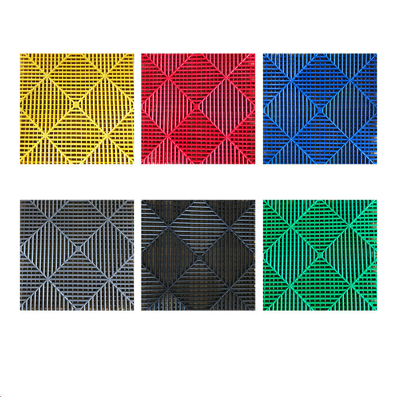 Sisälukitus lattianpäällysteissä olevien laattojen tyhjennyslangan lattianpäällyste Plastic Vinyl Garage Floor Mat