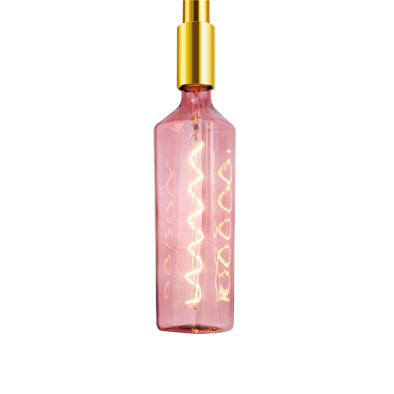 Whisky Gradient vaaleanpunainen 4w pullon muotoinen monivärinen koristelu muoti johti kierre filamentti valoa