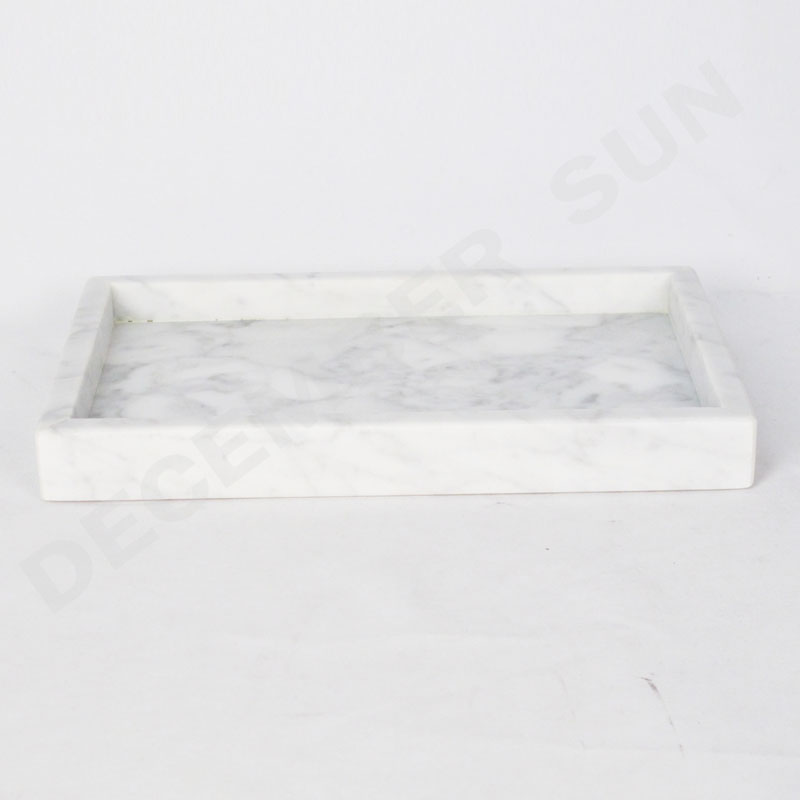 Käsintehty valkoinen marmori tarjoilualusta