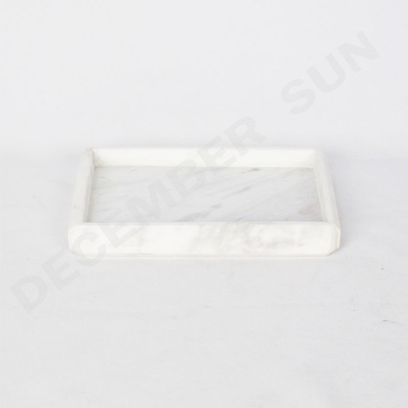 Käsintehty valkoinen marmori tarjoilualusta