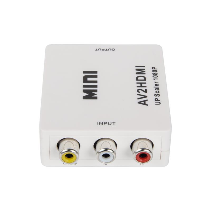 Minikoko AV/RCA/CVBS HDMI- muuntajaksi Upscaler 720p/1080p
