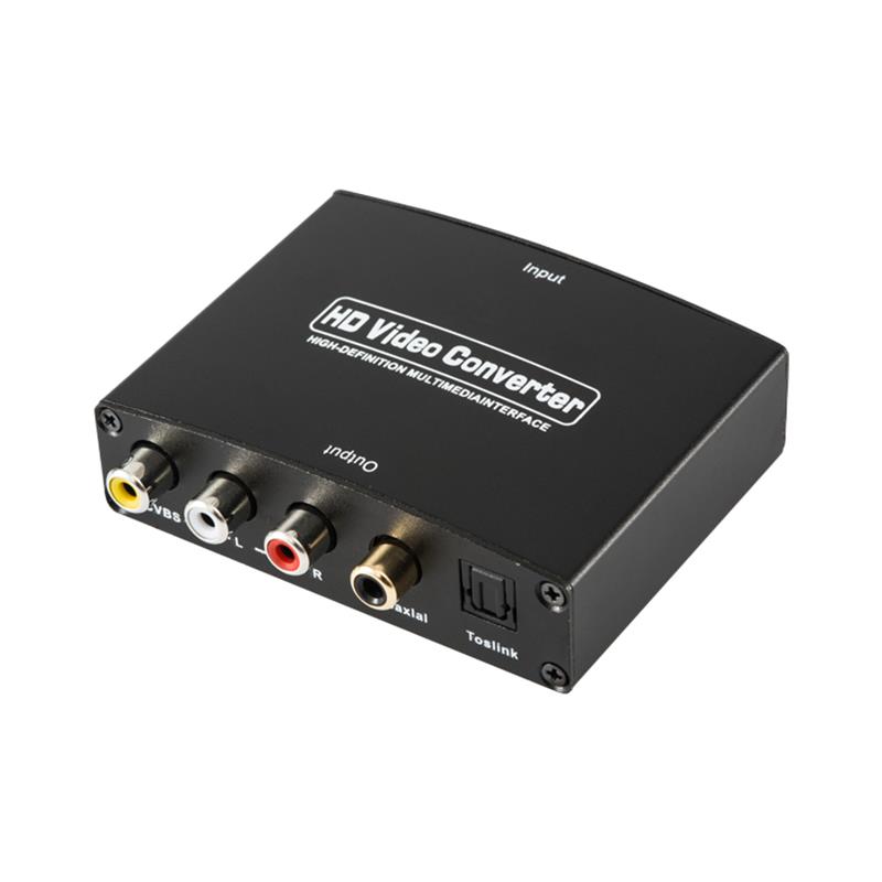HDMI TO AV + Digitaalinen äänimuunnin Auto Scaler 1080P