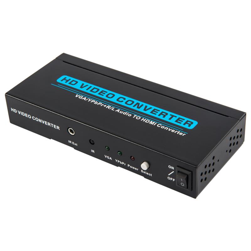VGA / YPbPr + R / L-ääni HDMI-muuntimeen 1080P