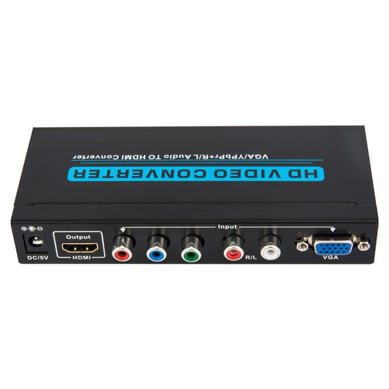 VGA / YPbPr + R / L-ääni HDMI-muuntimeen 1080P